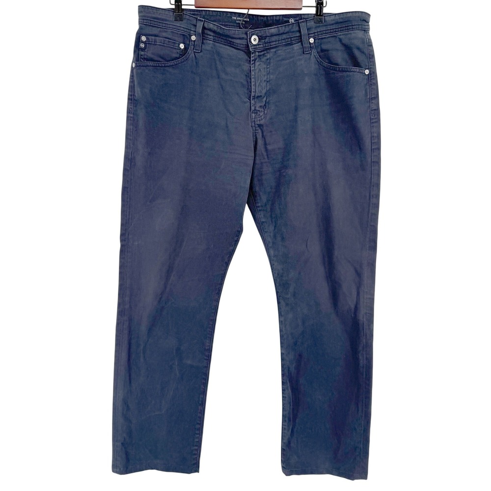 AG Adriano Goldschmied The Graduate Pants Mens 38x34 Navy Blue Tailored Leg 1174